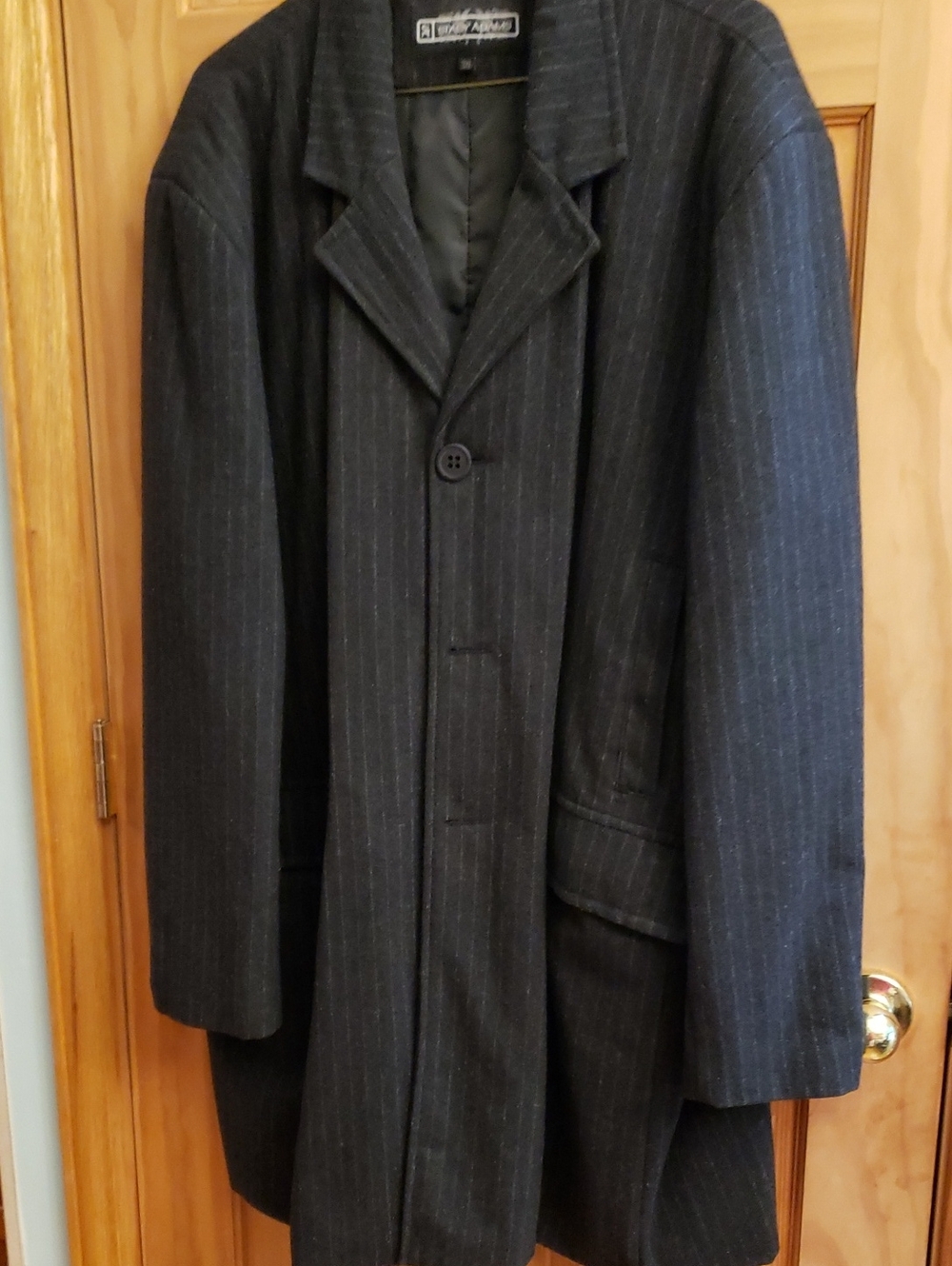 Stacy Adams Men's Black Pinstripe Sport Coat